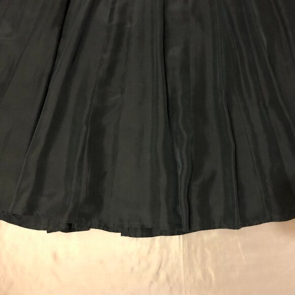 Fine Silk Voluminous Charcoal Maxi Skirt - Picture 14 of 14